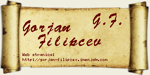 Gorjan Filipčev vizit kartica